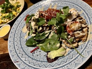Mushrooms sandwiches   at Bio Cafe in Aberdeen