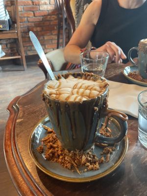 Biscoff latte   at Bio Cafe in Aberdeen