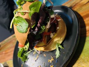 Godfather burger   at Bio Cafe in Aberdeen