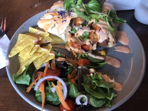 Falafal wrap  at Bio Cafe in Aberdeen