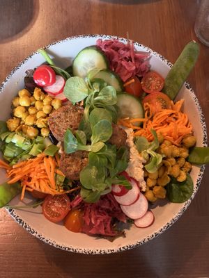 Nourish vegan bowl  at Bio Cafe in Aberdeen