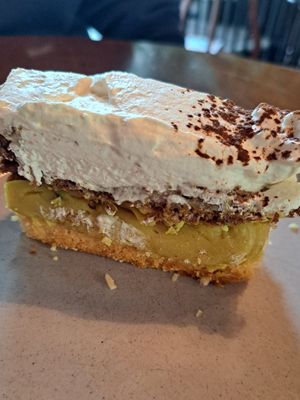 Banana trifle at Bio Cafe in Aberdeen