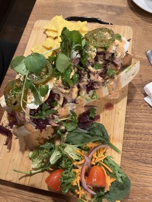 Loaded hotdoggs  at Bio Cafe in Aberdeen