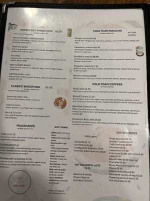Menu Aug26  at Bio Cafe in Aberdeen