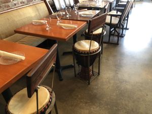 Creative seating   at Mansa Kunda in Takoma Park