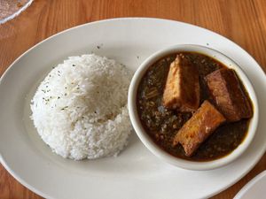 Okra stew  at Mansa Kunda in Takoma Park