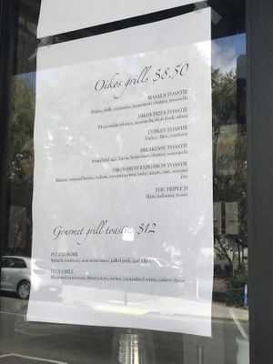 Grills and toasties  at Oikos in Ipswich