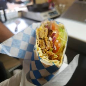 You may even split the wrap in half at Vegan Bear in Toronto