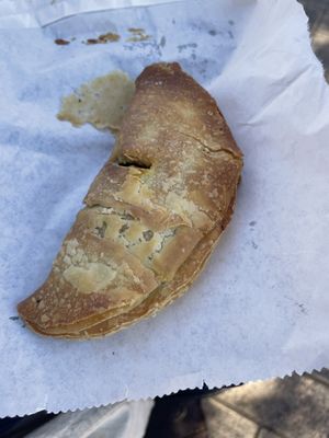 Curried potato pastie  at Darringtons in Burswood