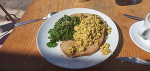Scrambled tofu at Tierra in Tenerife