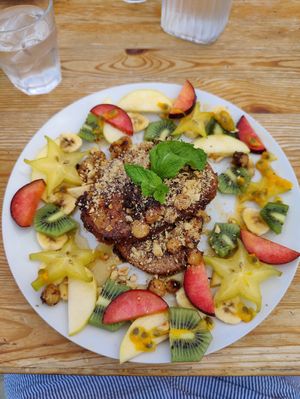 Vegan french toast 🤤 at Tierra in Tenerife