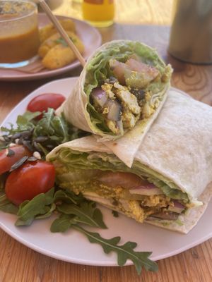 Vegan breakfast wrap.   at Tierra in Tenerife