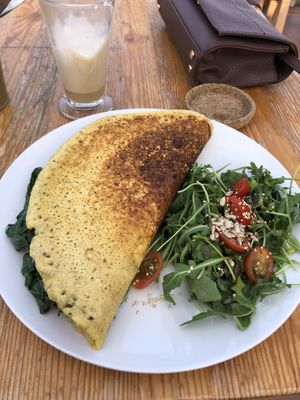 Vegan chickpea omelet   at Tierra in Tenerife