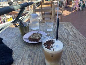 Coffee and banana bread  at Tierra in Tenerife