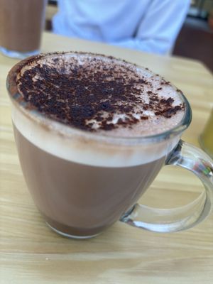 Oat milk hot chocolate   at Tierra in Tenerife