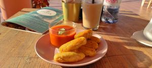 Polenta sticks with sweet and sour dip at Tierra in Tenerife