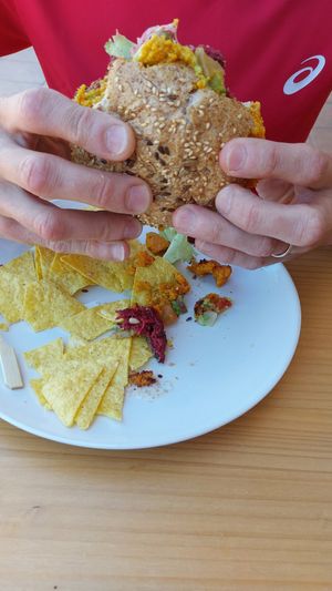 Mexican burger at Tierra in Tenerife