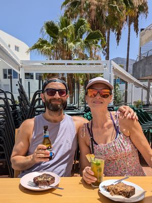 Sweet potato brownie and banana bread at Tierra in Tenerife