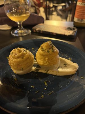 Huevos rellenos 🤩  at Pipoca in Murcia