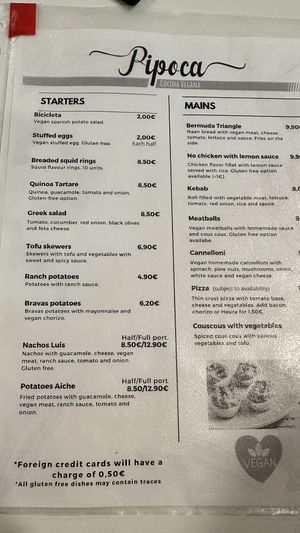 Menu 😃😃  at Pipoca in Murcia