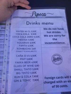 Drinks at Pipoca in Murcia