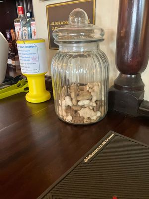 Dog biscuits indoors  at The Waterford Arms in Whitley Bay