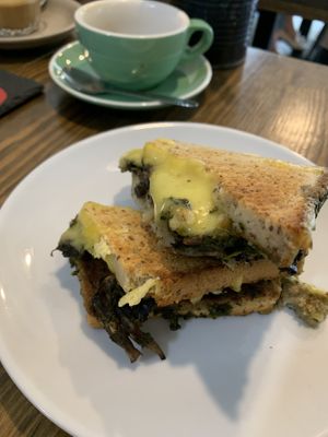 Gluten free and vegan toastie   at Olivia's Coffee & Bakery in Loughborough