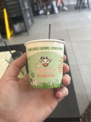 Plant based cookie dough ice cream   at Olivia's Coffee & Bakery in Loughborough