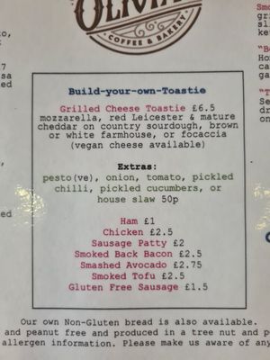  at Olivia's Coffee & Bakery in Loughborough