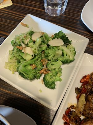 Broccoli with garlic and ginger  at Four Regions in Richmond Upon Thames