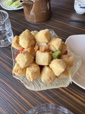 Salt & pepper fried tofu  at Four Regions in Richmond Upon Thames
