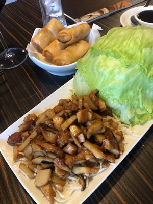 Lettuce wrap mock chicken at Four Regions in Richmond Upon Thames