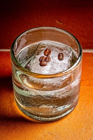 Mezcla perfecto cocktail with clarified milk punch (coconut milk/vegan) at Cielo Rojo in Takoma Park