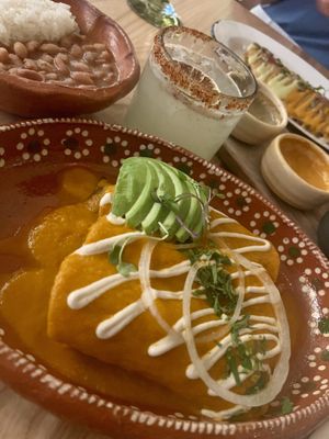 Mushroom enchiladas   at Cielo Rojo in Takoma Park