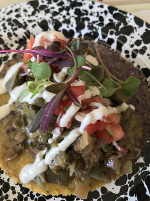 Vegan nopales taco at Cielo Rojo in Takoma Park