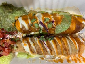 Drunken mushroom enchiladas at Cielo Rojo in Takoma Park