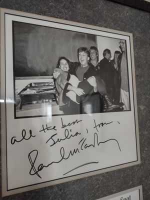 Looks who was there... Linda started a revolution with her line of vegan food. at The Spot Natural Foods in Hermosa Beach