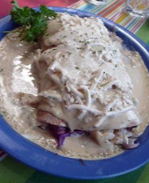 savory garden burrito at The Spot Natural Foods in Hermosa Beach