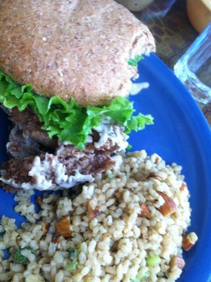 The Spot Burger at The Spot Natural Foods in Hermosa Beach