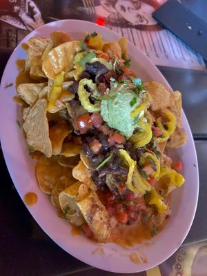 Vegan nachos   at The Church Cantina in Tacoma