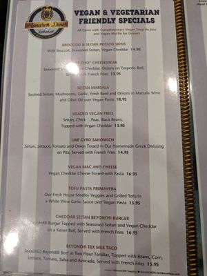 Monarch Diner vegan menu - page 1 at Monarch Diner in Glassboro