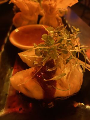 Gyoza was nice but not the best entree  at Yulli's in Byron Bay