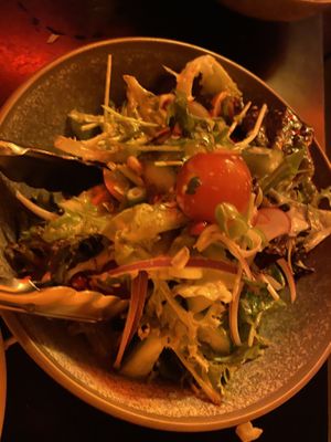 Lovely salad but out of place with the rest of the menu  at Yulli's in Byron Bay