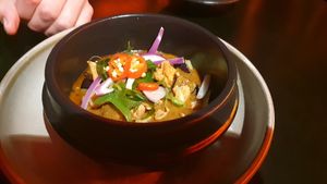 Eggplant curry at Yulli's in Byron Bay