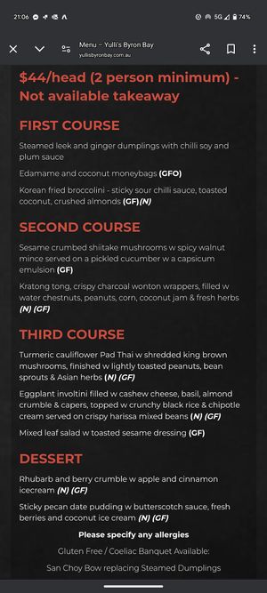  at Yulli's in Byron Bay