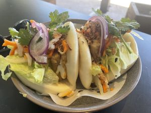 Tofu bao buns  at Yulli's in Byron Bay