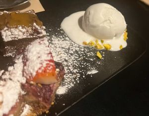 Terrible photo of the dessert   at Yulli's in Byron Bay
