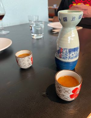 Soup shot  at Yulli's in Byron Bay
