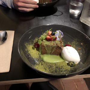 Sticky pecan date pudding for dessert - amazing  at Yulli's in Byron Bay