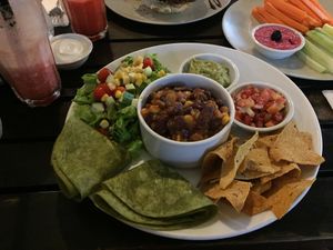 Vegetarian plate at Unni's in Koh Phi Phi